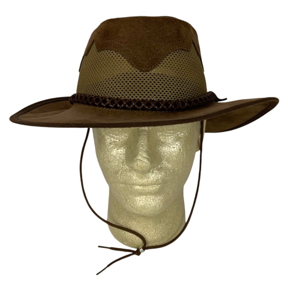Monterey Bay Sirroco Australian Hat Suede Mesh XL Brown Waterproof Made in USA